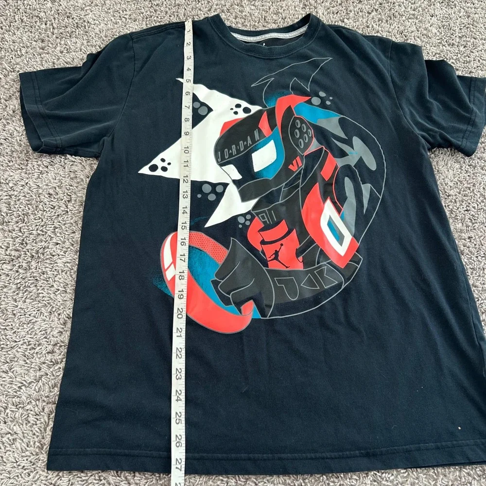 Jordan‎ Dri Fit Graphic T Shirt Mens Size Large Black Red Blue